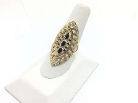 anillo oro 18k con circonita