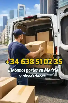 Mudanzas Baratas en Madrid 💸 Furgoneta + Ayudante