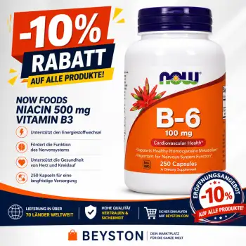 Now Vitamin B6 Pyridoxine 100 mg – 250 tabletas
