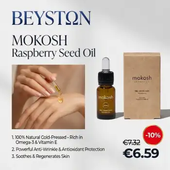 MOKOSH Aceite de Semilla de Frambuesa – Aceite Corporal Antiedad y Prote