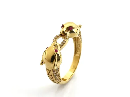 sortija oro 18k con circonita