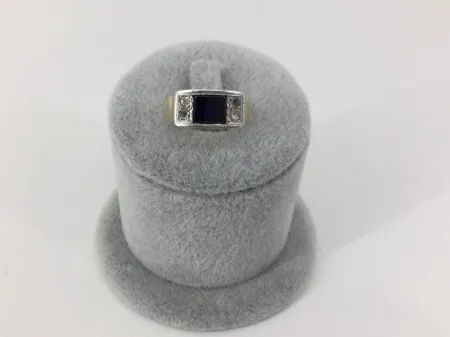 anillo oro 18k con zafiro