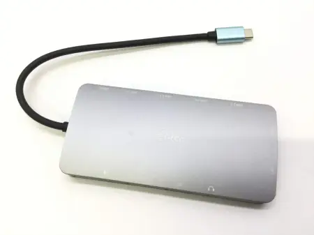 usb hub i-tec usb-c metal nano dovk 2x dp hadmi with lan