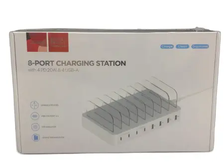 otros informatica soopii soopii 8-port usb-c charging station for multiple devices, with 1 pd 20w