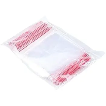 OFFICER PRODUCTS 100 x 1 x 8 cm 1 x 1 Zip Lock Bags Transparent Zip Seal Bags with Zip Closure Bags Polythene Bags Food Safe
