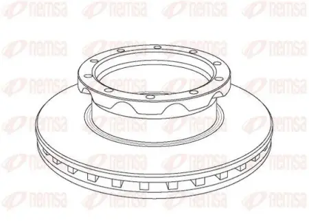 KAWE NCA1050.20 Disco de freno Eje trasero, Eje delantero, 430x45mm, 10, 10M14, ventilado