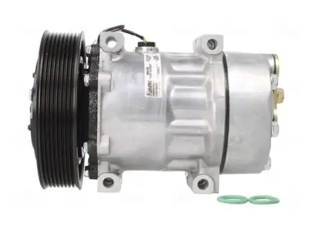 NISSENS 89458 Compresor, aire acondicionado para NISSAN CABSTAR E, NT400 SD7H15, 24V, PAG 46, R134a, con aceite de compresor PAG, con acoplamiento magnético, con diodo