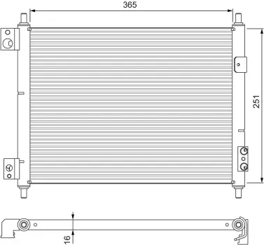 VALEO 815092 Condensador, aire acondicionado para NISSAN CABSTAR E, NT400 sin secador, Aluminio, 251mm, R134a