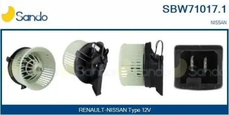 SANDO SBW71017.1 Ventilador habitáculo para NISSAN VANETTE, TRADE para vehíc. con volante a la izquierda