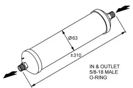 NRF 33186 Filtro deshidratante, aire acondicionado R134a, Acero