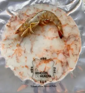 Carpaccio de Langostino de Sanlúcar 70gr 20cm Ø