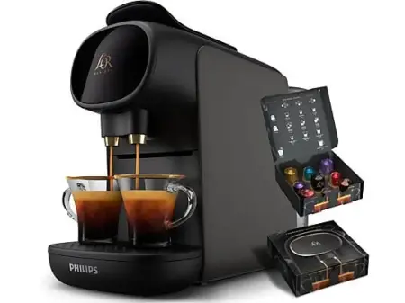 Cafetera de cápsulas - Philips LM9012/20 L'OR Barista Sublime, 19 bar, 0.8 l, 1450 W, Cashmere grey