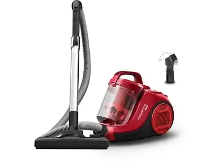 Aspirador sin bolsa - Rowenta RO2913EA, 900 W, 1.2 L, Tecnol. Ciclónica, Filtro de espuma y alta eficiencia, Radio acción 7.6 m, 77 dB, Rojo
