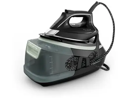 Centro de planchado - Rowenta Eco Steam Pro DG9621, 2800 W, 7.8 bar, 140 g/min, Golpe Vapor 500 g/min, 1.3 L, Suela Microsteam 400 HD 3D Laser, Verde