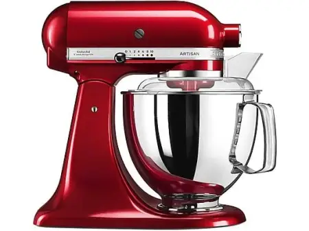 Robot amasador - Kitchen Aid Artisan, 300 W, 4.8 L, Rojo