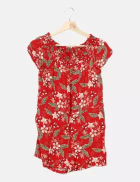 Kiabi Mono rojo estampado