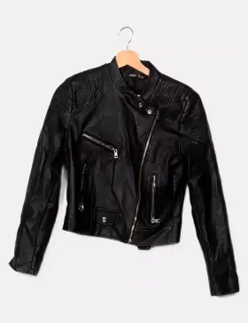 SHEIN Chaqueta biker Polipiel