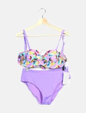 Sweet Secrets Bikini morado estampado