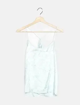 Vero Moda Camiseta pijama verde satinada