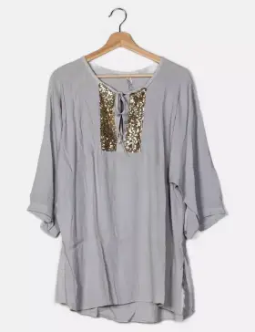 White & One Blusa Fluido