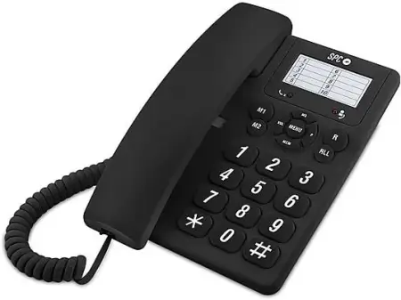 Teléfono Fijo Original - SPC Original, Análogo, Negro