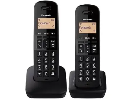 Teléfono - Panasonic KX-TGB612, 2 Terminales, Bloqueo de llamadas, 50 contactos, Resistente a golpes, Negro