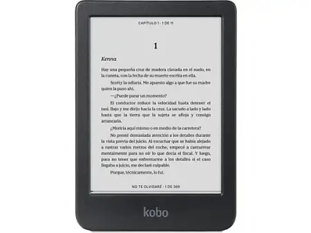 eBook - Kobo Clara BW, E Ink 6" HD, 16 GB, Comfortlight PRO, IPX8, Modo oscuro, Negro