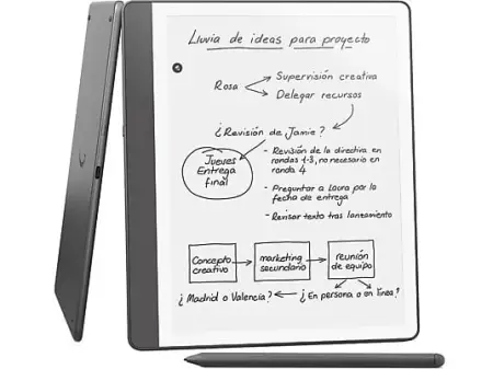 eBook - Amazon Kindle Scribe, 10.2", 16 GB, 300 ppi, 12 Semanas Autonomía, Sin reflejos, Lápiz premium, Gris tungsteno