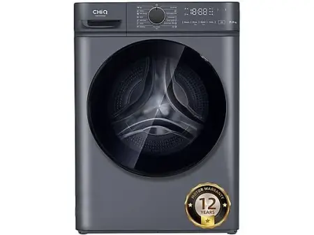 Lavadora carga frontal - CHIQ CW07123863AX, 7 kg, 1200 rpm, 16 programas, Azul oscuro