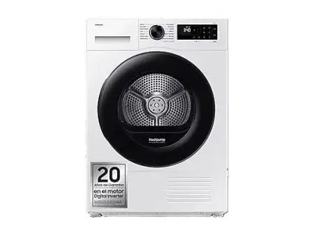Secadora artefacto de calor - Samsung DV90DG52A0AEEC, 9 kg, 14 programas, Hygiene Care, Inteligencia Artificial y SmartThings Clase C, Blanco