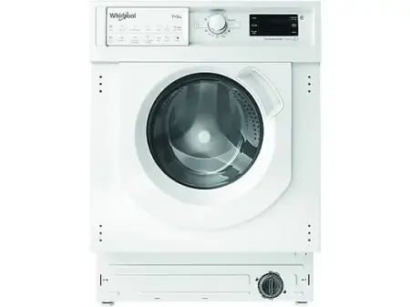 Lavadora secadora integrable - Whirlpool BI WDWG 751482 EU N, 7 kg/5kg, 1400 rpm, 6th Sense, Sin panelar