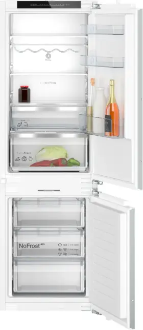 Frigorífico combi - Balay 3KID767F, No Frost, 177.2 cm, 260 l, Cajón ExtraFresh, Cajón Extra Cold, Blanco panelable