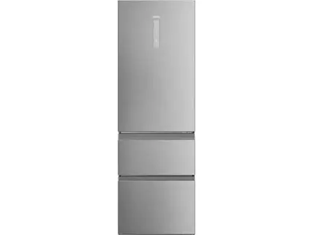 Frigorífico combi - Haier 3D 60 Series 5 HTW 5618CNMG, No Frost, 185 cm, 360 l, Motor Inverter, Wi-fi, Plata