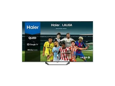 TV QLED 55" - Haier S80E Series H55S80EUX, Smart TV (Google TV), HDR 4K, Direct LED, Dolby Audio, Dbx-tv, Negro