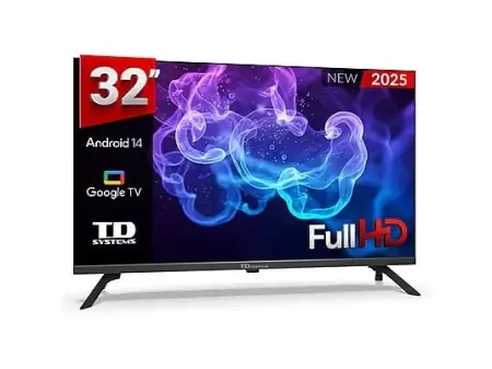 TV DLED 32" - TD SYSTEMS M32K21FGLE Hey Google, Full-HD, Arm Cortex A55x4, Smart TV, DVB-T2 (H.265), Negro