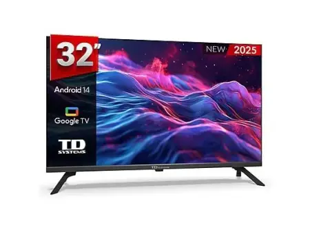 TV DLED 32" - TD SYSTEMS M32K21GLE Hey Google, HD, Arm Cortex A55x4, Smart TV, DVB-T2 (H.265), Negro