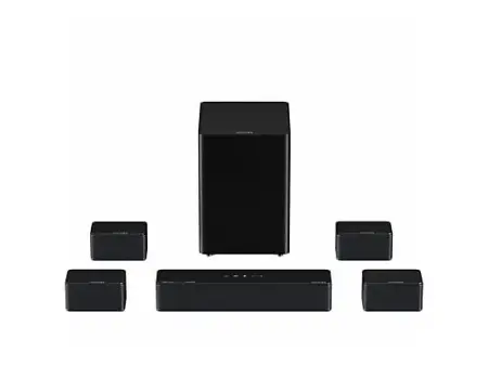 Barra de sonido con subwoofer - ULTIMEA Poseidon D80 Boom 7.1 Canales, Dolby Atmos, Control por APP, Bluetooth, Subwoofer Inalámbrico, Black