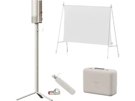 Proyector - Xgimi MoGo 3 Pro, 920 x 1080 píxeles, Duración Lámpara, 25000 h, Full-HD, Google TV, 450 lúmenes, DLP, Blanco