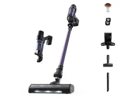 Aspirador escoba - Rowenta X-Pert 7.60 RH6A39, 140 W, Ultraligera, 45 min. autonomía, Depósito 0.44L, Accesorios, Púrpura