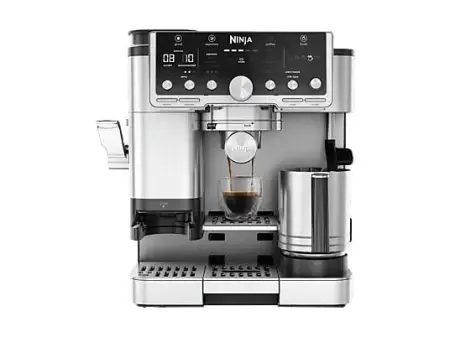 Cafetera express - Ninja Luxe Café Pro, 9 bar, 1650 W, Sistema de doble espuma, 29 configuraciones de bebidas, Plata