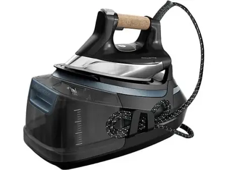 Centro de planchado - Rowenta Eco Steam Pro DG9662F0, 2800 W, 8 bar, 150 g/min, Golpe Vapor 600 g/min, 1.3 L, Suela Microsteam 400 HD 3D Laser, Negro
