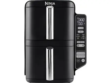 Freidora de aire - Ninja SL300EU, 2470 W, 7.6 l dividido en 2 bandejas, Negro
