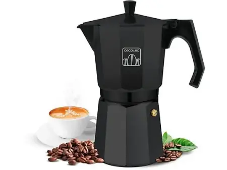 Cafetera tradicional - Cecotec Mokclassic 1200 Black, 12 tazas, 750 ml, Aluminio fundido, Black